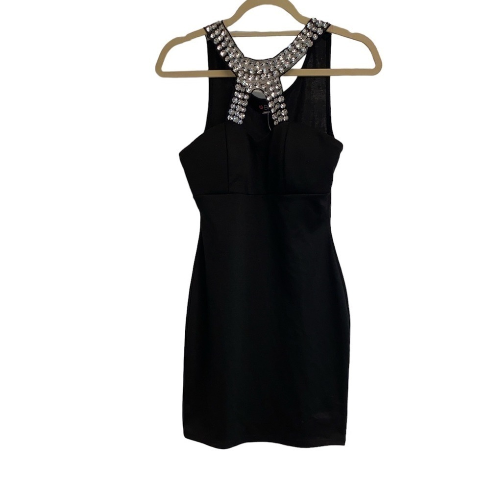 Body Central dress bodycon style rhinestone embellishments halter Sz Small NWT